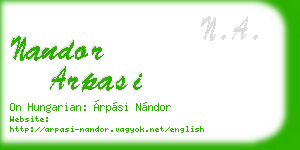 nandor arpasi business card